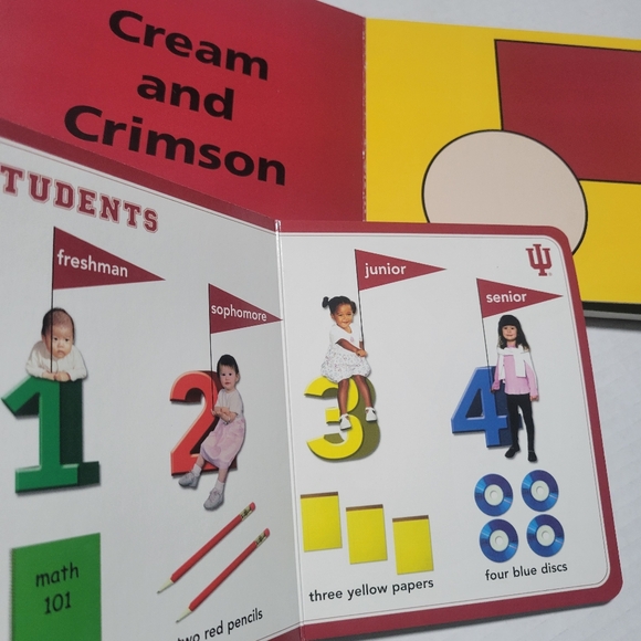 Set of 2 University of Indiana First Books IU Indiana Hoosiers baby board books - Picture 5 of 8
